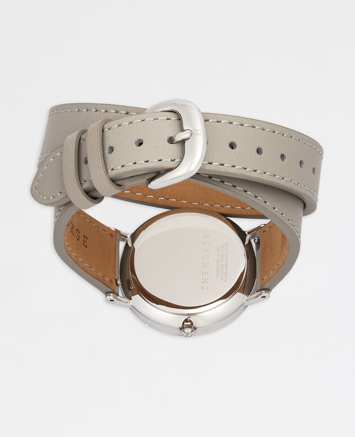The 16mm Classic Strap: Grey Bracelet/ Silver