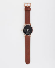 The Resin: White Nougat Case / White Dial / Tan Leather