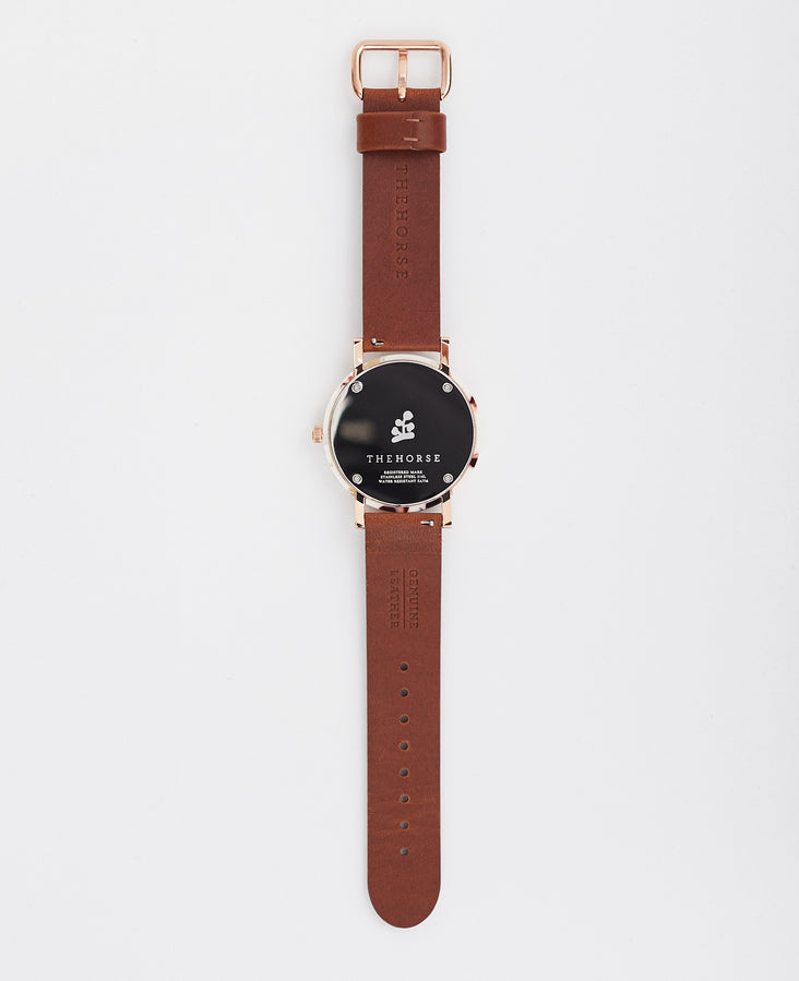 The Resin: White Nougat Case / White Dial / Tan Leather