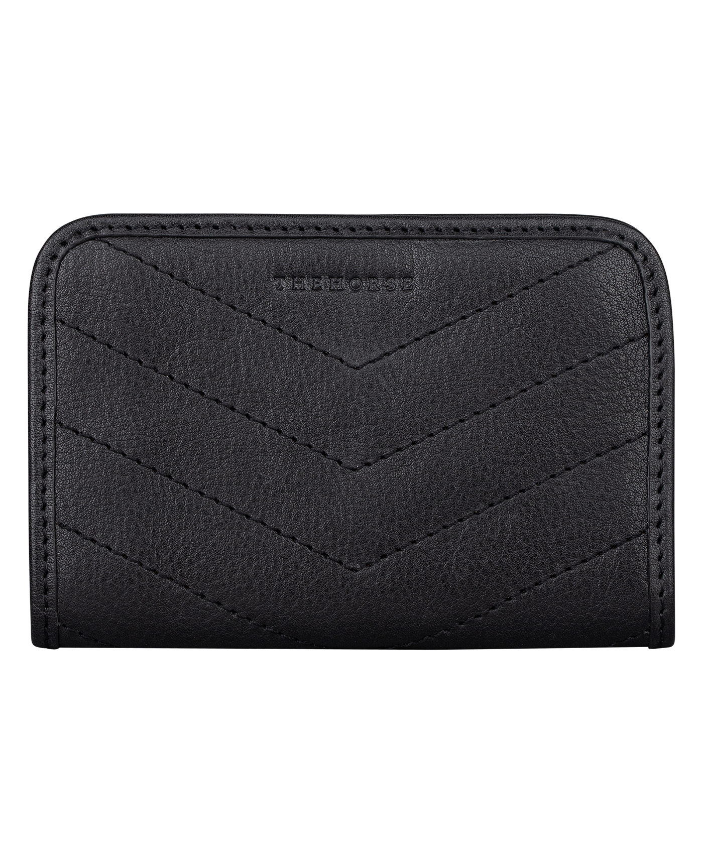 Unity Wallet in Black Grained Leather / Quilted Finish by The Horse